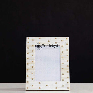 Marco de Fotos Artesanal con Incrustaciones de Hueso, Acabado Brillante, Decoración Premium para el Hogar por Tradebyd - Product Image 1