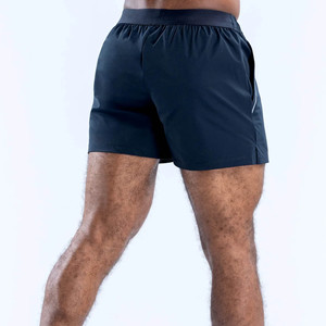 Pantalones Cortos Deportivos Negros de Último Diseño para Hombre, con Logotipo Personalizado, Cintura Elástica y Bolsillos con Ribete - Product Image 4