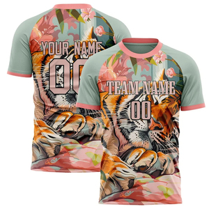 เสื้อฟุตบอลแบบยูนิเซ็กซ์ คอกลม แขนสั้น พิมพ์ลายการ์ตูนชื่อทีมและหมายเลขด้านหน้าด้วยเทคนิคฮีททรานเฟอร์ ระบายเหงื่อได้ดี - Product Image 5