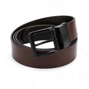 Ceinture en cuir réversible pour homme, noir et marron, double face, ceinture de costume, boucle à ardillon rotative, logo personnalisé, vente en gros pour hommes, OEM ODM - Product Image 6