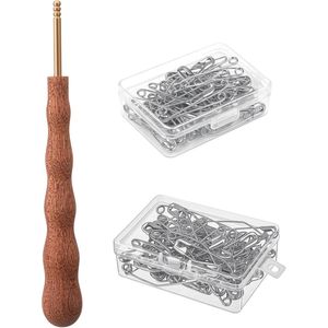 Set di 1 Ago per Cucito con 100 Spille di Sicurezza Curve da 1,5 e 2 Pollici per Quilting e Forniture di Cucito - Product Image 1