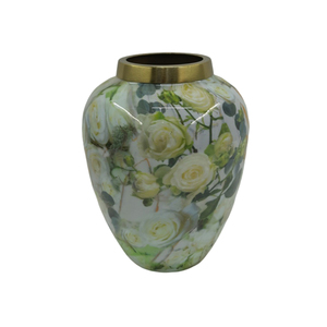Vase à fleurs décoratif en fer couleur vert poussière |   Jardinière murale artisanale pour la décoration de la maison et du bureau - Product Image 1