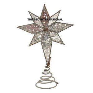 Steel Metal <b>Star</b> Shape Gold Plated Christmas <b>Tree</b> Topper Fancy Style Handmade Hot Selling Highest Quality Christmas <b>Tree</b> Topper - Product Image 2
