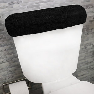 Venta al por mayor de tapas de inodoro de felpa 100% algodón, elásticas y suaves, decorativas para el baño, alfombrillas de baño. - Product Image 1