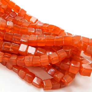 ลูกบาศก์คาร์เนเลียนขัดเรียบ-รูปทรงสี่เหลี่ยมจัตุรัส-ทำด้วยมือ-หินธรรมชาติ-ขนาด 16 นิ้ว-สำหรับทำเครื่องประดับ - Product Image 5