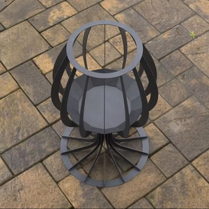 <b>Large</b> outdoor steel metal <b>fire</b> <b>pit</b> for patio heating built for durability and consistent <b>fire</b> output - Product Image 1