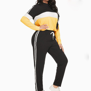 Custom Wholesale New Clothing Casual Women Two Piece Outfits Sweat Suit Jogger <b>Tracksuit</b> Set 2 piece set - Product Image 3