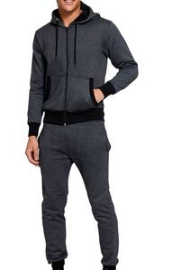 Chándal con Capucha y Cremallera Completa, Personalizable con Logotipo, Informal, Deportivo, Transpirable, de Poliéster y Algodón, para Otoño - Product Image 6
