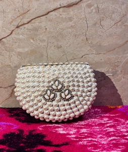 Vintage Fashion Bridal Handbag Weddings Mixed Colors <b>Mosaic</b> <b>Mirror</b> Handmade Metal Kundan from f s international - Product Image 3