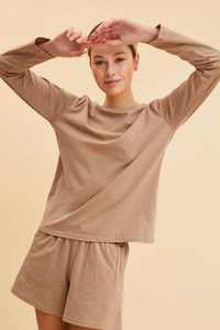 เสื้อยืดแขนยาวผู้หญิงขายส่ง สำหรับฤดูใบไม้ผลิและฤดูใบไม้ร่วง ทรงเข้ารูป คอกลม เสื้อพื้นฐาน เสื้อยืดเรียบๆ - Product Image 5