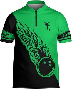 New Design Custom Knitted Print Quick Dry <b>Bowling</b> for Shirt for Men - Product Image 2