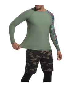Men <b>Long</b> <b>Sleeve</b> Rash Guard Shirt UPF 50+ Quick Dry Breathable Compression <b>Base</b> <b>Layer</b> Polyester Spandex Gym Swimming Surfing - Product Image 2