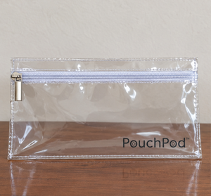 Custom Print Your Design Transparent PVC Cosmetic Pouch Small Zipper Closure Water Resistant Minimalist Style - Product Image 1