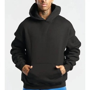 Vente en gros de sweats à capuche unisexes personnalisés, surdimensionnés, en molleton de coton, brodés, pour hommes, pour l'hiver - Product Image 2
