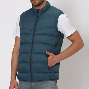 2026 Latest Wholesale High Quality Custom Made Mens Premium Windproof Waterproof PU <b>Leather</b> Puffer Vest Breathable Winter Casual - Product Image 3