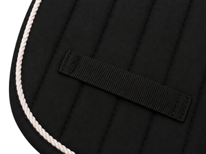 Tapis de selle d'équitation noir pour chevaux anglais, respirant, matelassé, absorbant les chocs et évacuant l'humidité - Product Image 6