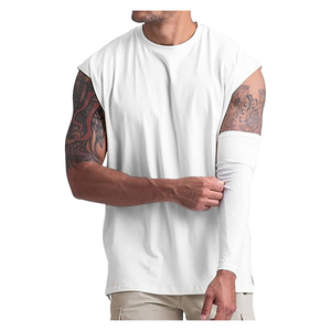 Men's <b>Large</b> Size Loose Top Breathable Sports Vest With Sleeveless Design Solid Color Top - Product Image 6