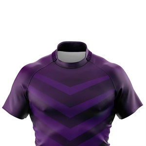 Camiseta de Rugby de Diseño Único, Fabricada en Fábrica, con Logotipo Personalizado Impreso en la Parte Delantera, Manga Corta, Verano, 100% Poliéster, Secado Rápido, Venta al Por Mayor - Product Image 4