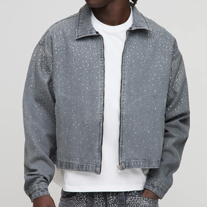 แจ็คเก็ตยีนส์สไตล์วินเทจ Y2K สตรีทแวร์ลำลองสั่งทำจำนวนมาก แต่งกระดุมเขาสัตว์ ผ้าฝ้าย 100% เป็นมิตรกับสิ่งแวดล้อม ระบายอากาศได้ดี กันลม - Product Image 1