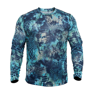 เสื้อเชิ้ตแขนยาวลายพรางสำหรับผู้ชาย สีน้ำเงินดำ ระบายเหงื่อได้ดี เหมาะสำหรับกิจกรรมกลางแจ้ง ล่าสัตว์ ใส่เป็นเสื้อชั้นในช่วงฤดูร้อน - Product Image 5
