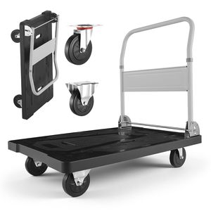 Carrello Pieghevole con Capacità di 300 kg, Carrello a Mano con Ruote Girevoli, Piattaforma Pieghevole per Carichi Pesanti - Product Image 1