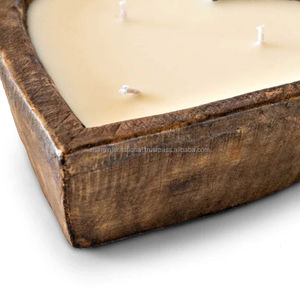 \Wholesale Price Customized Designed <b>Heart</b> <b>Shaped</b> Wooden Handcrafted Decorative Scented Candle <b>Bowls</b> Manufacturer - Product Image 4