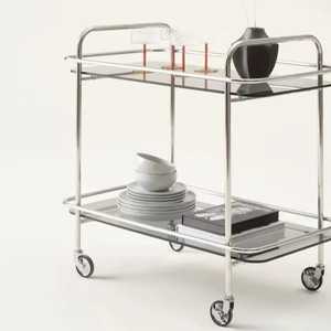 Modern Champagne Gold Bar <b>Cart</b> 2 Tier Glass Mirror Serving <b>Trolley</b> Elegant Rolling Wine Beverage Kitchen Storage Organizer - Product Image 3