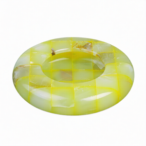 Cendrier de table de luxe fait main en onyx jaune, patchwork, taille personnalisée, surface polie, haute qualité, best-seller - Product Image 4