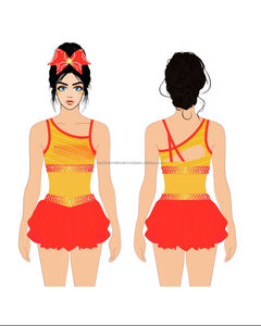 Uniformes de Animadoras para Niños TASBI INTERNATIONAL, Impresión por Transferencia de Calor, Diseño Personalizado, Tela de 220g - Product Image 4