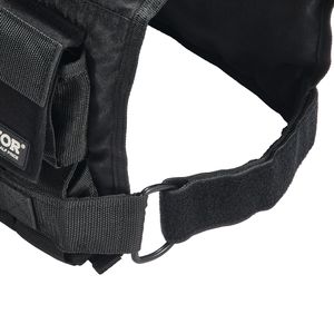 Gilet lesté réglable de 35 lb avec poids en fer et épaulettes réfléchissantes pour l'entraînement physique - Product Image 5