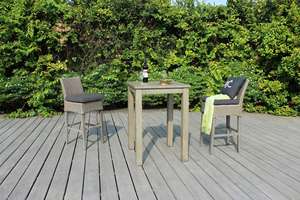 Chaise de comptoir en osier NAVY pour patio, tabouret de bar d'extérieur pour espaces de jardin - Product Image 3