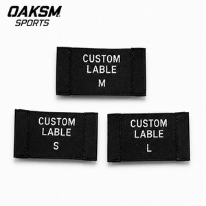Étiquettes de vêtements personnalisées de haute densité en polyester damassé et coton, imprimées et durables, pour col de vêtement - Product Image 2