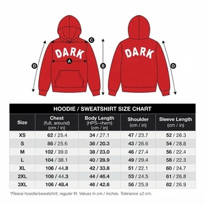 Dark Side Flock Print <b>Hoodie</b> <b>Red</b> Full Sleeve Zipper Front Pocket Streetwear Unisex Adult Autumn Cotton Midweight Regular Fit - Product Image 6