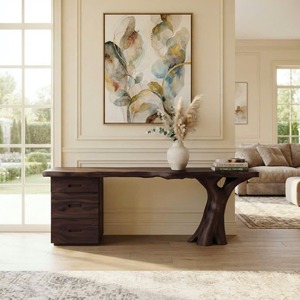 Tables consoles en bois massif écologiques pour la décoration d'appartements, au design unique, meubles en bois, mobilier d'hôtel - Product Image 2