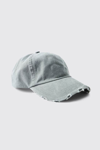 Gorra de Béisbol Vintage de Algodón Lavado Gris, Estilo Desgastado, sin Estructura, con Borde Deshilachado, Visera para el Sol, para Hombre y Mujer - Product Image 4