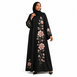 Abaya de Diseño Africano, Ropa Musulmana de Lujo para Mujer, Kaftán Abierto por Delante, Elegante Abaya Musulmana Africana, Kaftán Largo - Product Image 3