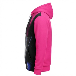 Sweat à capuche zippé streetwear personnalisé en polaire douce avec broderie 3D, design imprimé, décontracté pour l'automne, 100 % polyester - Product Image 2