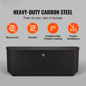 36-Inch Heavy Duty Steel Trailer Tongue <b>Tool</b> <b>Box</b> <b>with</b> Lock Keys 12x12 Utility Storage for Pickup Truck Beds and RV Trailers - Product Image 5