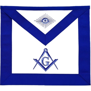 Tablier de Maître Ancien de la Loge Bleue, Ruban Gros-Grain Bleu Royal, Régalia Maçonnique, Tablier Cérémoniel de Loge, Fournisseur en Gros - Product Image 4