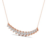 Collier au design incurvé serti de diamants de laboratoire multi-couleurs à taille ronde, inspiré du Voile de Vénus, magnifique bijou de mariée pour mariage