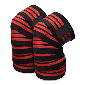 2026 High Quality Custom Elastic <b>Knee</b> Wraps Adjustable Gym Sports Bandage Straps Non-Slip Fabric Material Iron Top Blink - Product Image 2