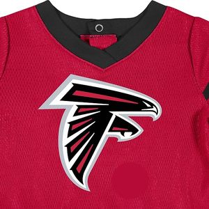 Vestido tipo jersey para niña de los Atlanta Falcons con pantalones cortos, conjunto deportivo con temática de fútbol americano en malla roja - Product Image 4