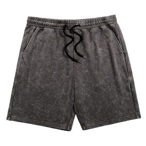 Pantalones Cortos de Algodón Lavado al Ácido para Hombre, Estilo Casual, Deportivo y Urbano - Product Image 1