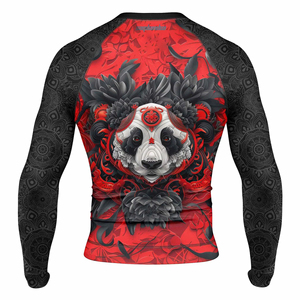 Camiseta Deportiva Ajustada para Hombre Sagilanden, Diseño de Panda Amarillo y Negro, Ligera, Elástica, de Secado Rápido, en Poliéster - Product Image 6