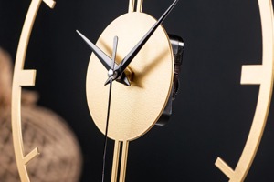 Classic Gold Metal Tabletop <b>Clock</b> Decorative <b>Clock</b> Perfect For Bedroom Side <b>Table</b> Decor And Shelf Decoration Piece From India - Product Image 5