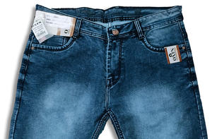 Wholesale Custom Logo Eco-Friendly Woven Men's Cargo Jeans Medium Weight Cotton Denim Vintage Wash Cargo Pants Casual <b>Trousers</b> - Product Image 2