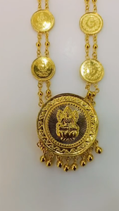 สร้อยคอทองคำแท้ 22K แบบคลาสสิกสำหรับงานหมั้น สร้อยยาวแบบดั้งเดิมสำหรับงานแต่งงานอินเดีย พร้อมตราประทับ - Product Image 2