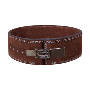 Ceinture de musculation en cuir suédé 10 mm avec logo personnalisé, boucle à levier, robuste, réglable, protection professionnelle, antidérapante - Product Image 2