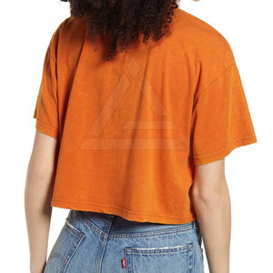 Women <b>Crop</b> <b>Top</b> T Shirts Soft Stretch Fabric Stylish Design Suitable For Daily Wear And Outdoor Activities - Product Image 3