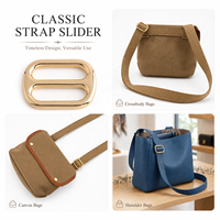 Boucles de réglage en métal à trois glissières pour sacs à bandoulière, ceintures et vêtements